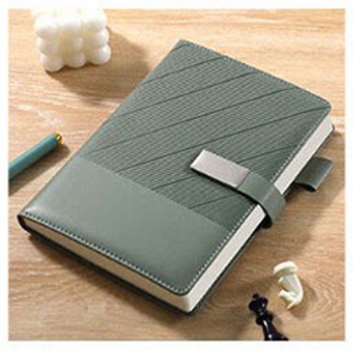 미래마켓 양장 가죽 업무용 다이어리 회사 수첩 일기장 A5, 카키