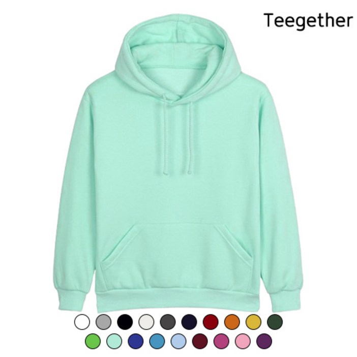 티게더 남녀공용 특양면 무지 후드티 19컬러
