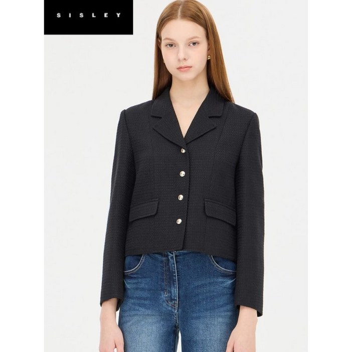 시슬리 트위드 싱글 자켓SAJKE2441