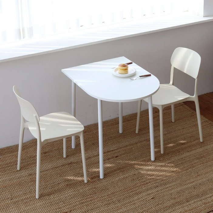 비알테이블 반타원 식탁 3size