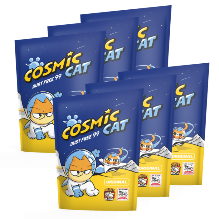 코스믹캣 오리지널 벤토나이트 고양이모래 6kg 총 6봉총 2박스 배송, 오리지널, 6개, 6kg