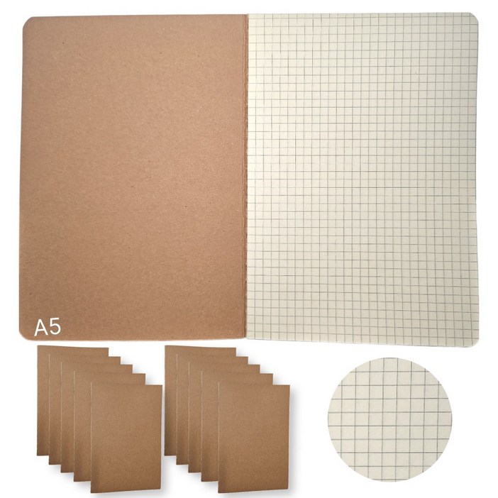 ISINNA 미니노트 필사 일기장 밤편지 공책 모눈종이 영어단어, 10개, B 체크(바둑판)