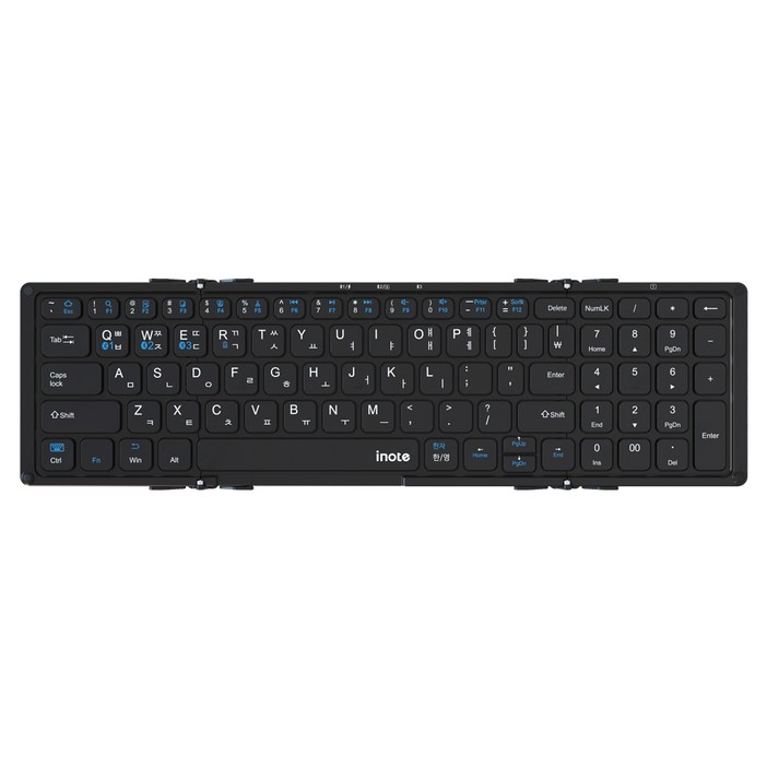 아이노트 XFolding Tenkey Plus 블루투스 접이식 키보드, 아이노트 XFolding Tenkey Plus, 블랙