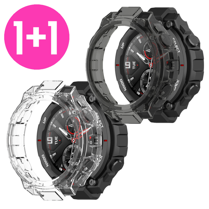 아야 11 어메이즈핏 티렉스 1 프로 TREX PRO 젤리 범퍼 케이스, 11블랙, 2개