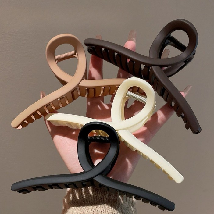 4개 15cm 꼬임 무광 초대형집게핀 올림머리 집게핀 헤어집게핀