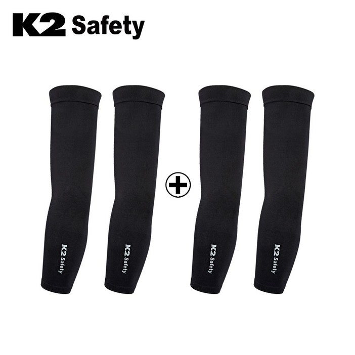 K2 UV차단 냉감 쿨토시 2P2P 2개 세트, 블랙2개