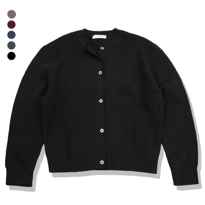 오마보이 남성용 크롭 부클 니팅 가디건