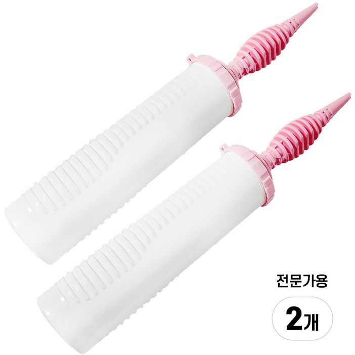 파스텔 고급 전문가용 손펌프 파스텔 공기주입기 화이트 핑크 풍선펌프, 2개, 랜덤발송