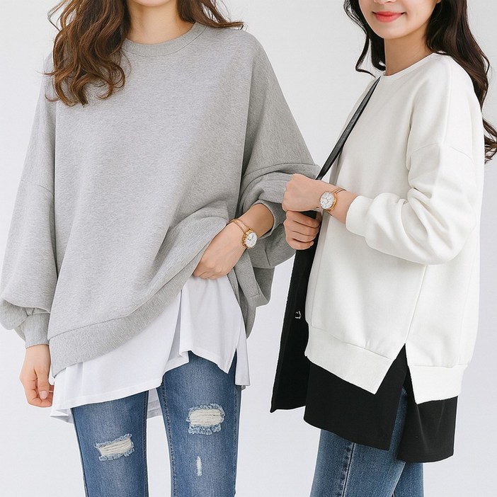 11 남녀공용 빅사이즈 2XL 페이크 레이어드 3color 티셔츠 2장