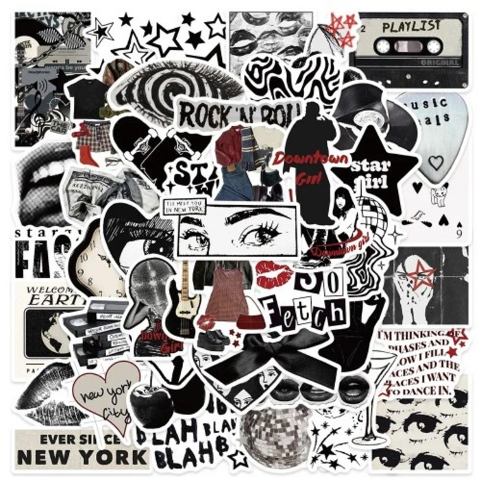 Y2K 시티팝 레트로 스티커