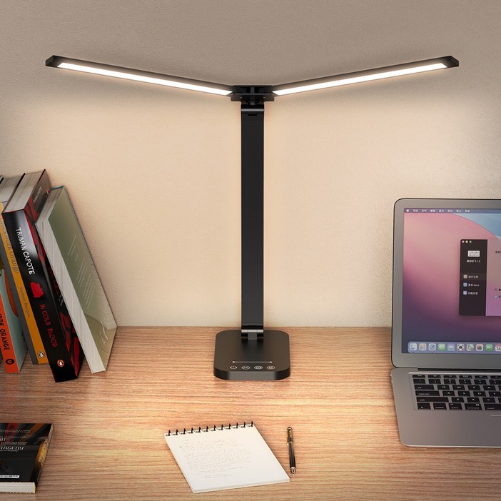 Airwit 독립조절 듀얼 LED 스탠드  조명 시력보호 블루라이트 차단 스마트 감광 책상 사무실 학습용 사무용 독서용