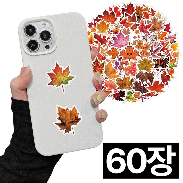 디심플 가을 낙엽 나뭇잎 스티커