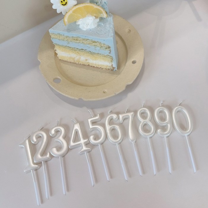 기억의소품 화이트 숫자초 올넘버 세트