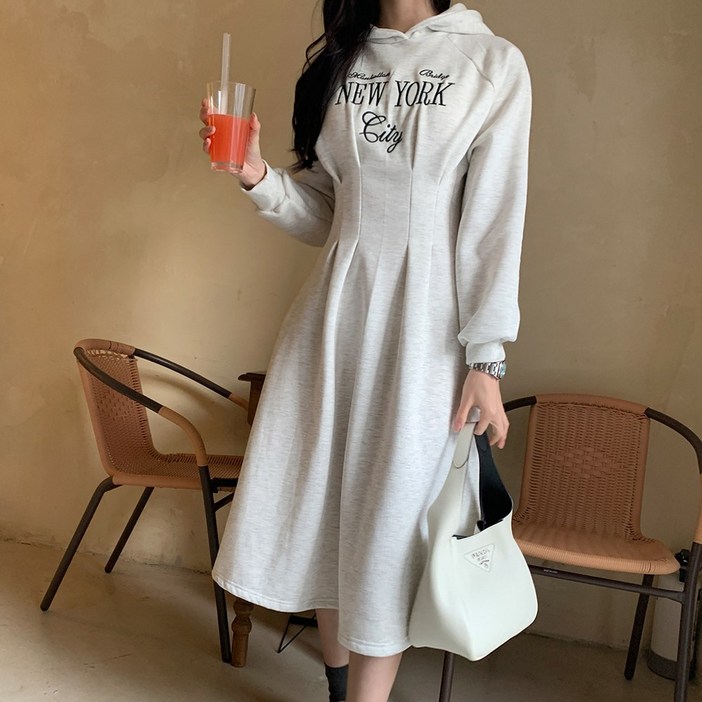 약기모 라인이 이쁜 후드원피스