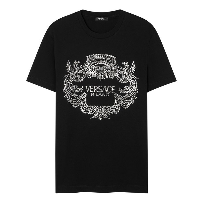 베르사체 크리스털 크레스트 티셔츠