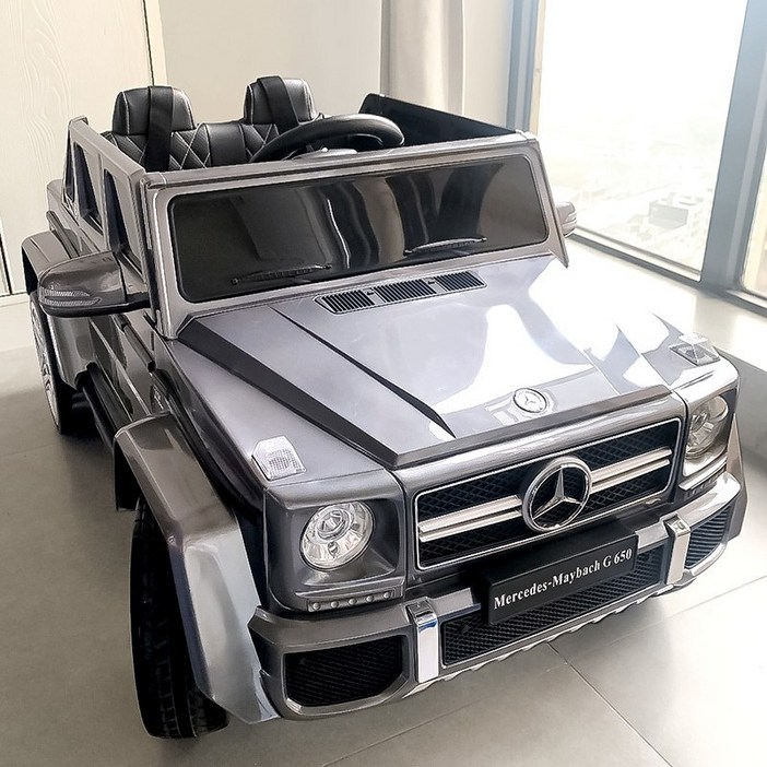메르세데스 벤츠 G650 어린이 전기 자동차 4륜 성인 원격 제어 2인 탑승 어른 동승, 표준 레드 12V7A 대용량 배터리