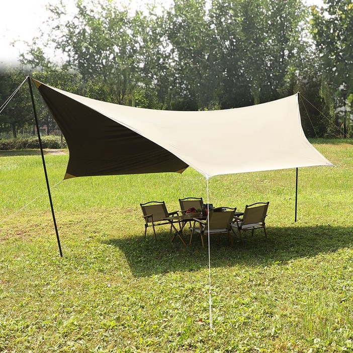 크크라이프 아웃도어 실버 블랙 코팅 헥사 타프