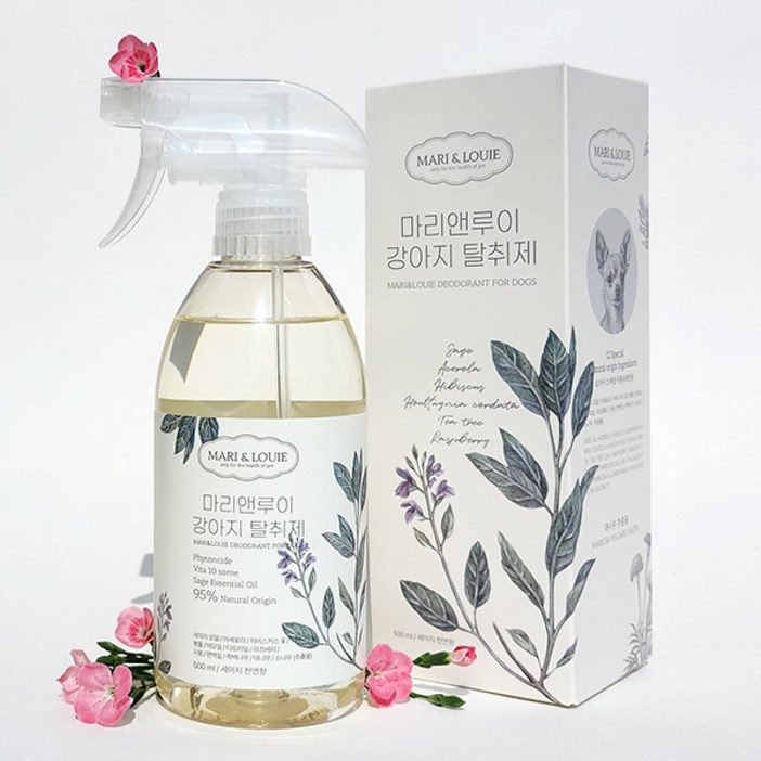 마리앤루이 강아지 탈취제 천연탈취제 세이지 천연허브향 자연유래성분95, 2개, 500ml