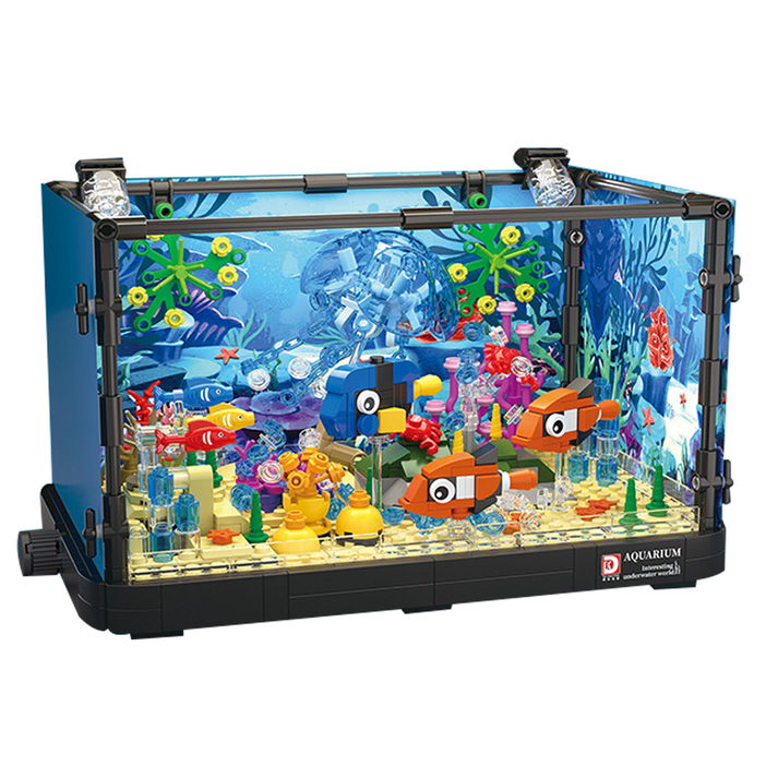 어항블럭 아쿠아리움 블럭 호환블럭 해양동물 수족관 725pcs, 1개