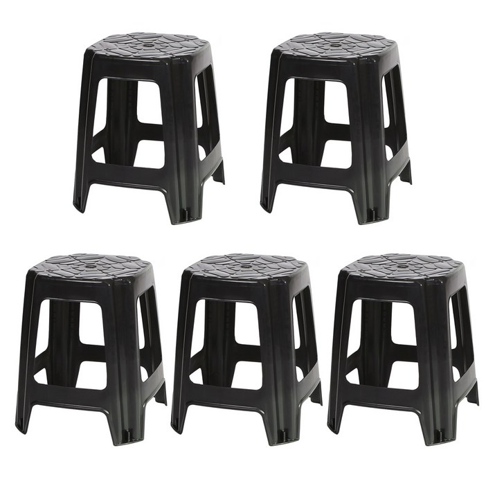 지오리빙 플라스틱 사각의자 5p