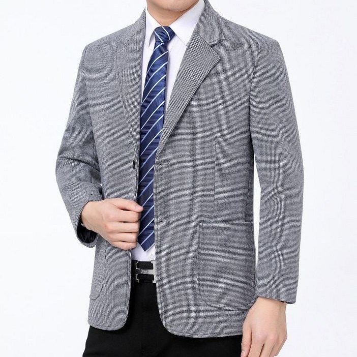 AOKADA 중년 남성 정장 자켓 루즈핏 봄 가을 블레이저 재킷