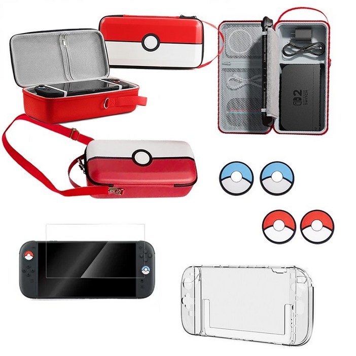 아싸라봉 닌텐도 스위치2 올인원 스타터 몬스터 6종 가방 케이스 악세서리 패키지, 1세트, 올인원백 몬스터 1번PCTPU, SW2MONSTER 6PKG