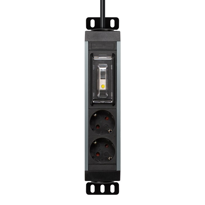 4000W 고용량 알루미늄 2구 멀티탭 누전차단 서버탭, 7m, ELCB270SGDG 스페이스 그레이, 1개
