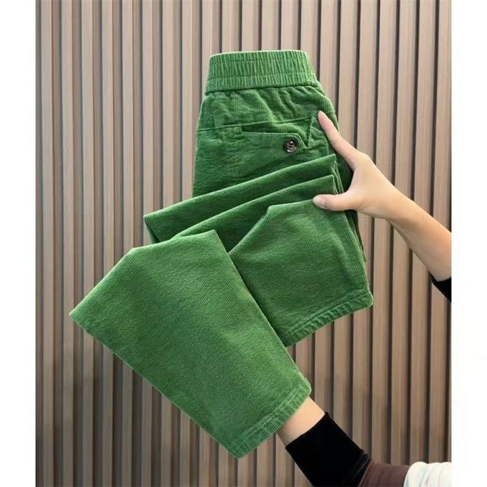 ZCBV여성 봄 가을 스타일리쉬한 스트라이프 코듀로이 배기 팬츠GS1788