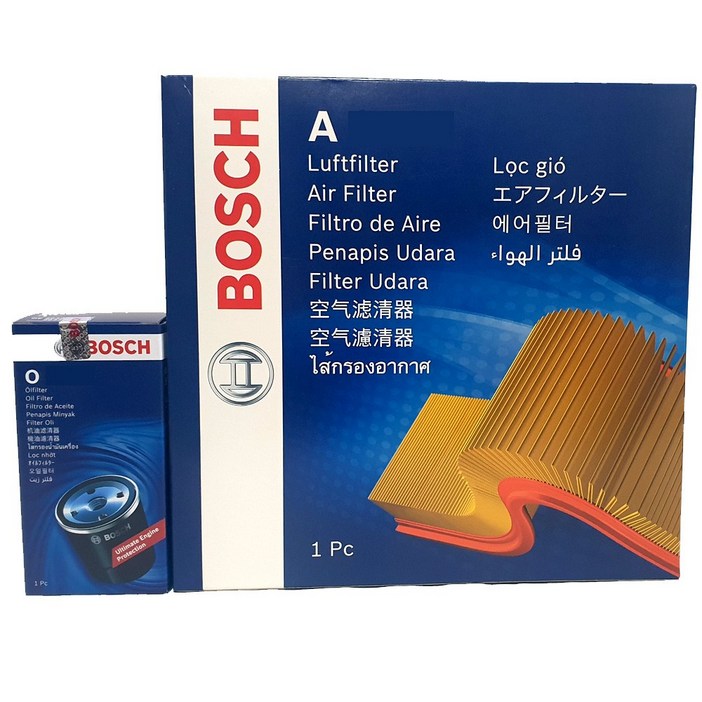 보쉬 쌍용 뉴체어맨W CW700 3600cc 엔진오일교환 오일+에어 필터 O1012+A2420, O1012+A2420, 1개