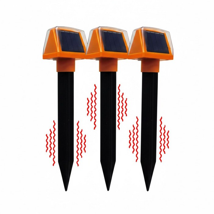 앞뒤감지센서2개 태양광 야생동물 퇴치기 차우진동초음파LED불빛경고음