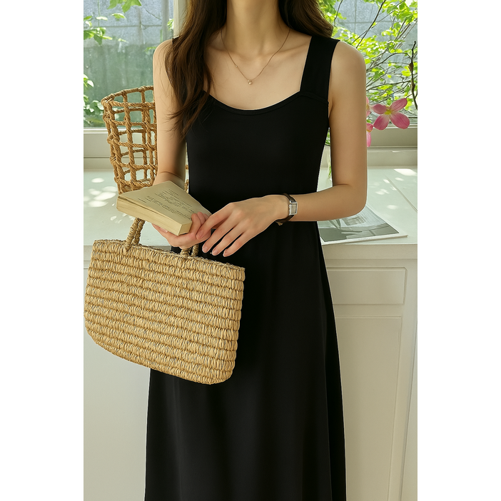 야나폴 예쁨주의!! 맥시 롱 원피스 스퀘어넥이 너~무 이뻐요