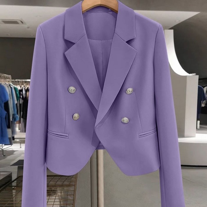 봄 가을 여성 정장 자켓 오피스룩 더블 코트 슬림핏 장장 코트 캐주얼 여자 쇼트 자켓 아우터 CJJ