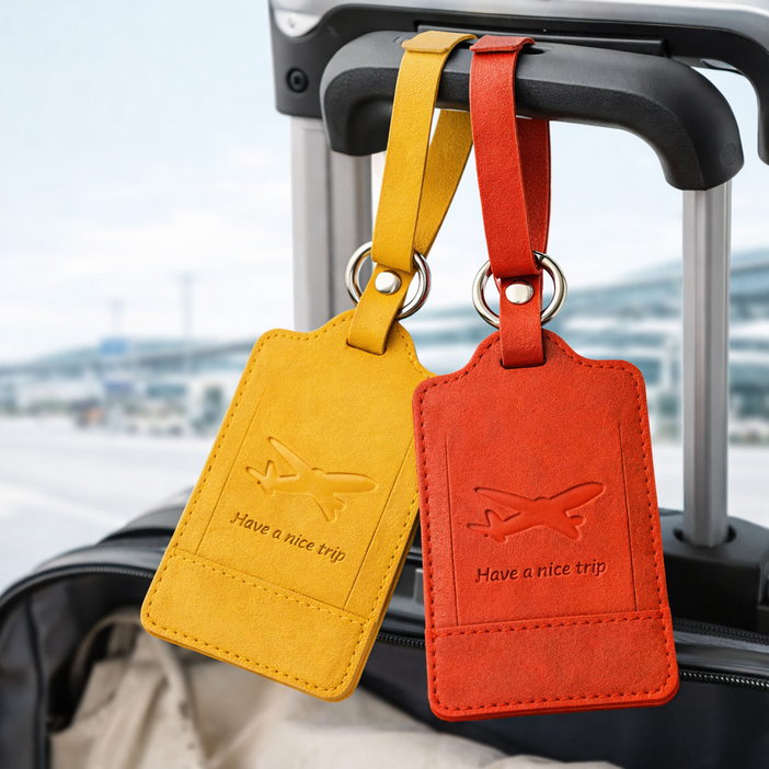 에코플렉트 가죽 이름표 네임텍 필수품 여행 캐리어 네임텍 골프백 해외여행 골프 네임택