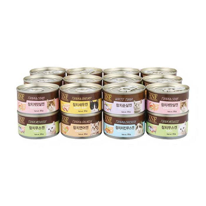 [고양이] ANF 캣푸드 캔 6종콤보 95g x 24개 (6종 각 4개씩 총24개)