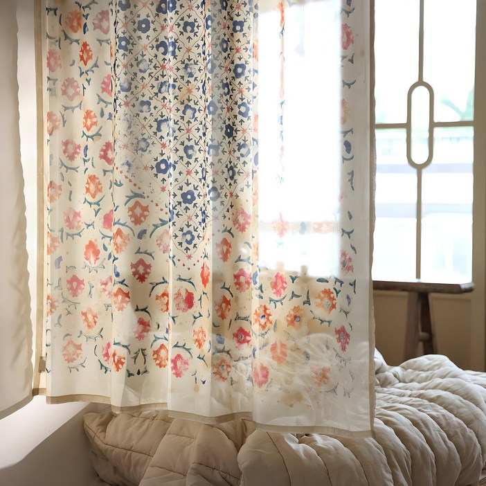 아이즐 빈티지 쉬폰 가리개커튼