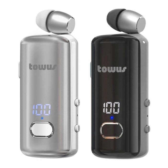토어스 TOWUS B90C 핸즈프리 원터치 집게형 클립형 멀티페어링 C타입 블루투스 무선 이어폰, 실버 토어스 TOWUS B90C 핸즈프리 원터치 집게형 클립형 멀티페어링 C타입 블루투스 무선 이어폰, 실버