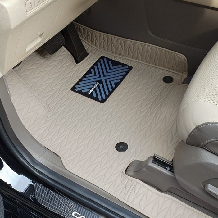 카프트 카니발 페이스리프트 호환 커스텀 리노 가죽 코일매트 모노륨 매트 4세대 KA4 하이브리드 올뉴 더뉴, 네이비그레이