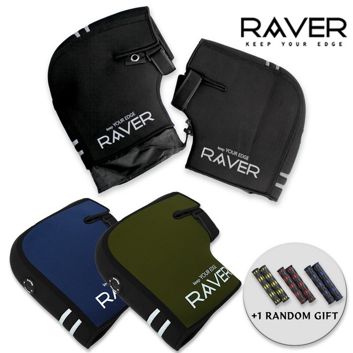 RAVER 신형 레이버토시 대 오토바이 방한토시 방한장갑 배달대행 겨울 장갑 밸크로드, 레이버 대 카키 (비닐커버)