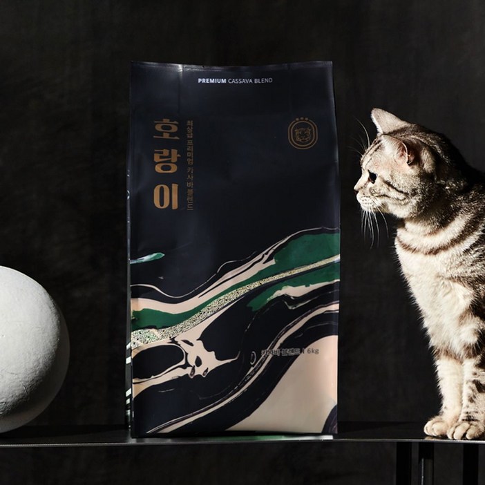 호랑이모래 프리미엄 벤토나이트 모래 카사바블렌드 6kg x3개