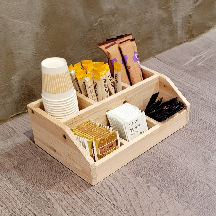 CMFactory 원목 커피정리함 티박스 화장품정리대 서랍트레이 5종