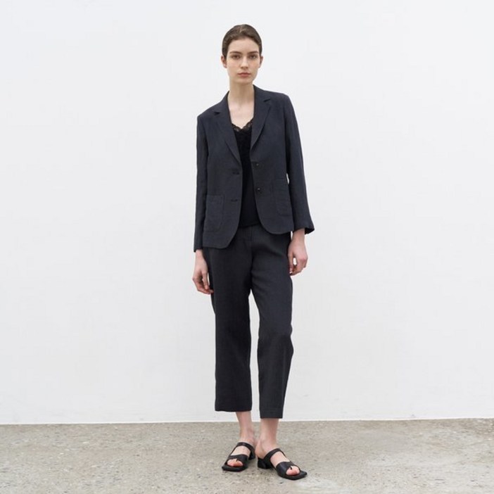 미크베Linen 100 twobutton jacket M4B103CG