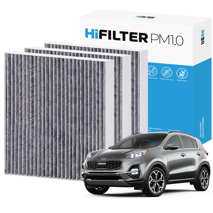 2+1 하이필터 PM1.0 활성탄 자동차 에어컨필터 기아
