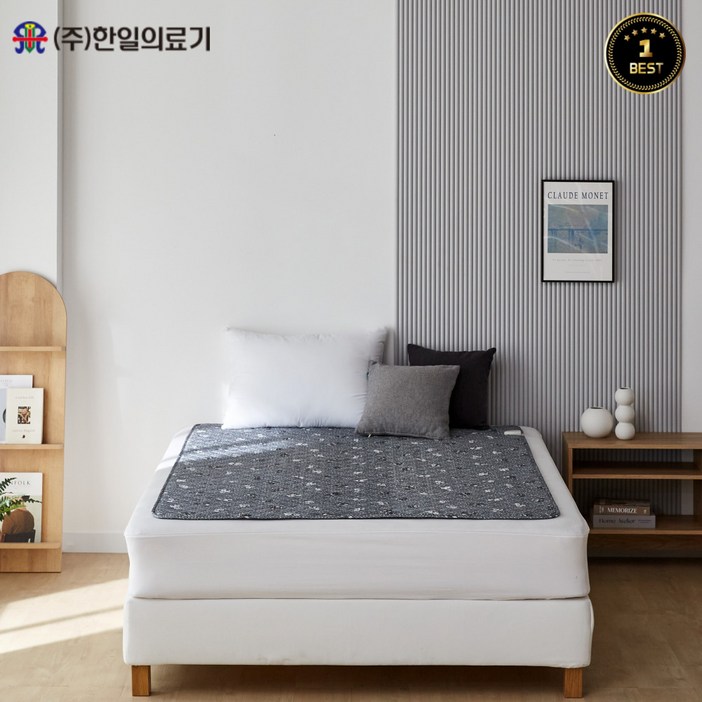 <24년형 8월 출시>한일의료기 프리미엄 고급 전기요 곰인형 싱글 더블, 싱글(중), 그레이(곰패턴)