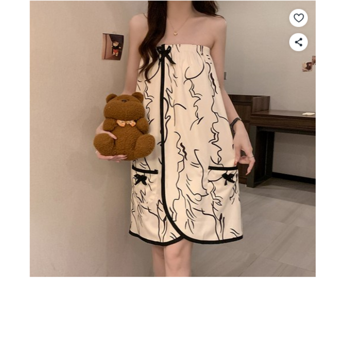 여성용 여름 얇은 수면 원피스 부드러운 샤워 목욕 가운