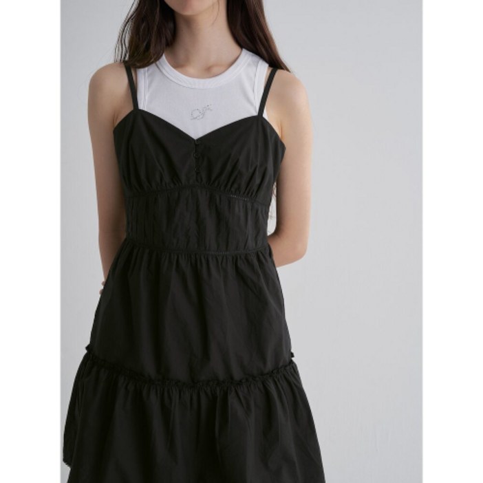 에잇세컨즈 레이스 미니 원피스 블랙 355771LY45