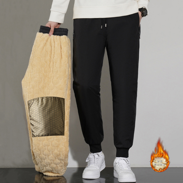 춘게엘 M7XL 빅사이즈 겨울 남녀공용 기모 패딩 바지 시보리 dn303