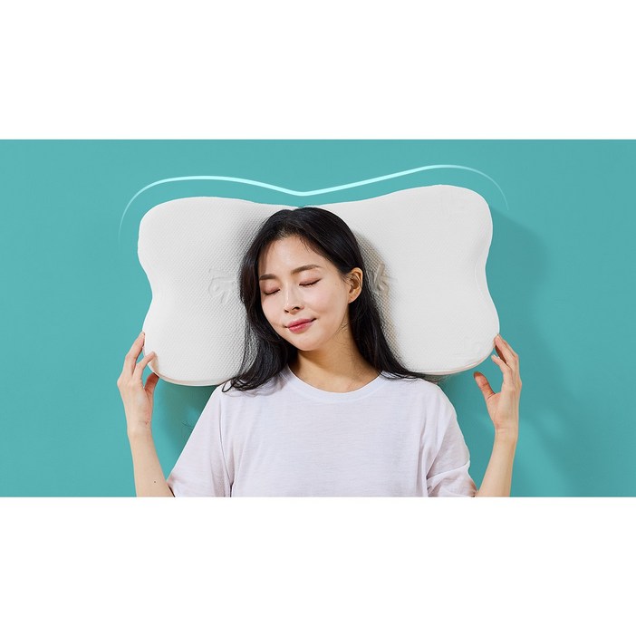 [바른척추연구소 척추로운 경추베개] Medium 거북목 목디스크 일자목 베개, 아이보리, 2개