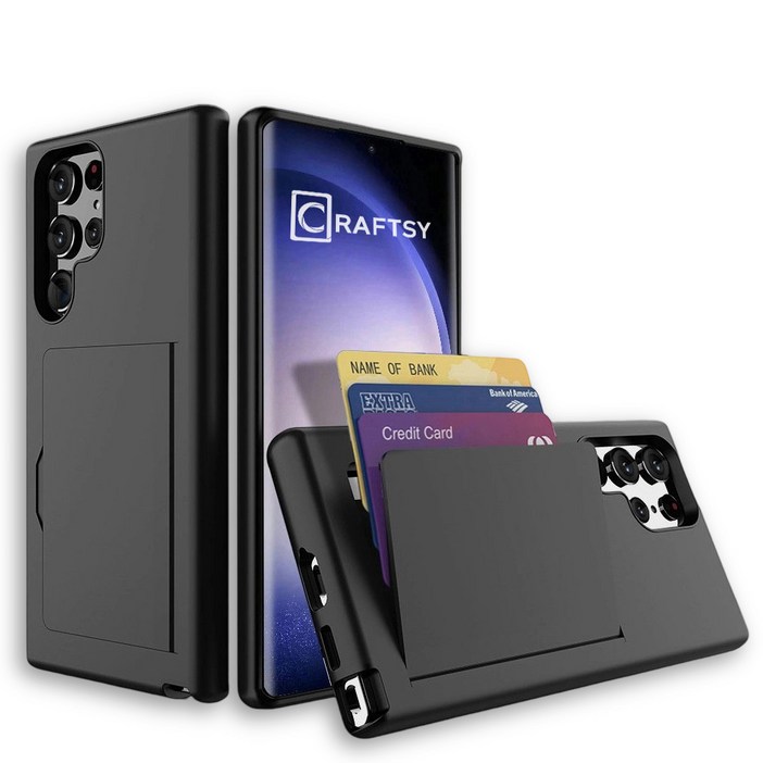 Craftsy 삼성 S21/S22/S23/S24/S25 시리즈 폰케이스 카드지갑 3장수납 케이스