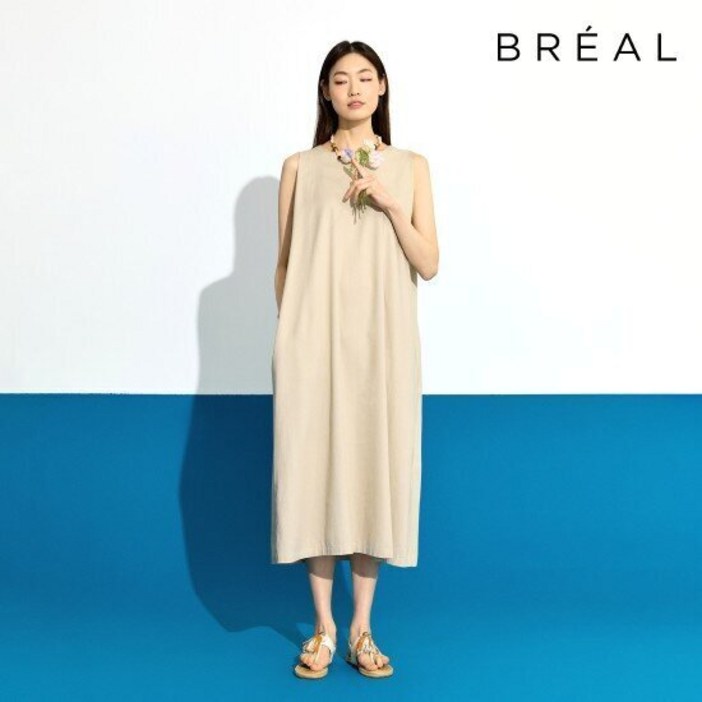 브리엘 25SS 썸머 슬리브리스 린넨 원피스 1종