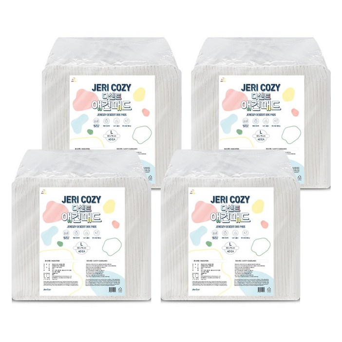 제리코지 디센트 애견패드 대형50g SAP 6g, 4개, 40개입